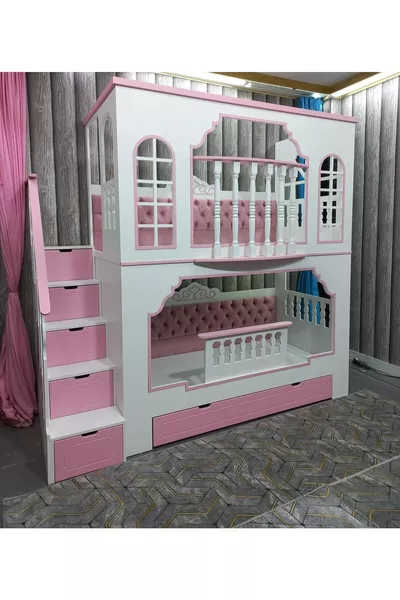 Prinzessin-Hochbett mit Balkon