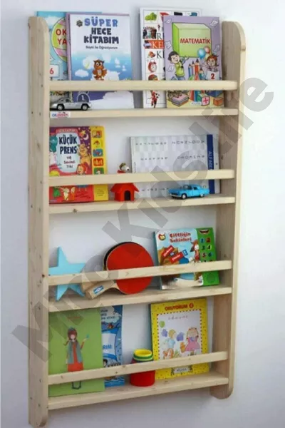 Bibliothèque pour chambre d'enfant Montessori en bois naturel non verni **9