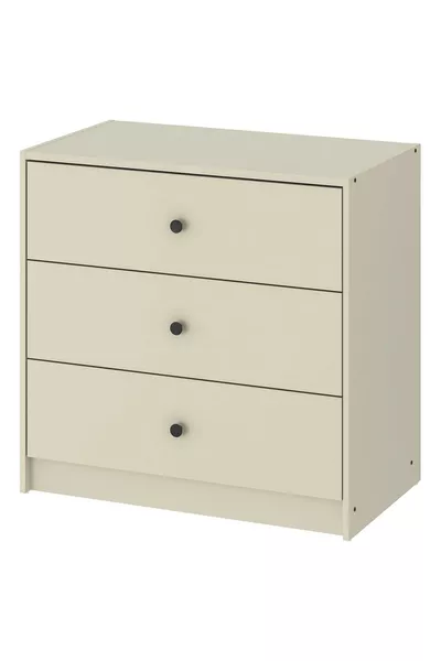 3-Drawer Dresser, Gursken MeridyenDukkan Light Beige Color cm