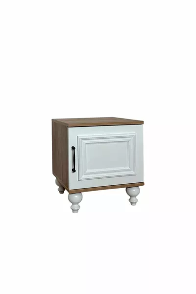 Chevet Sicile | MDF de première qualité | Plateaux revêtus REHAU | Pieds en bois