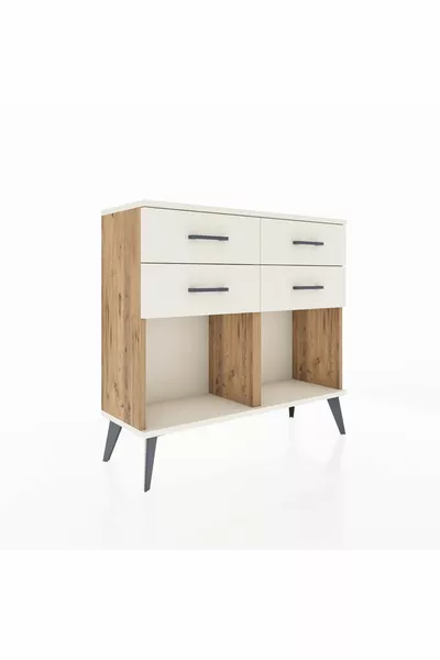 Arges Dresser 4 Drawer Pine-Pebble