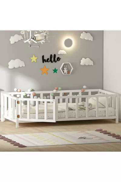 Troy Montessori Yatak Beyaz Kapılı *
