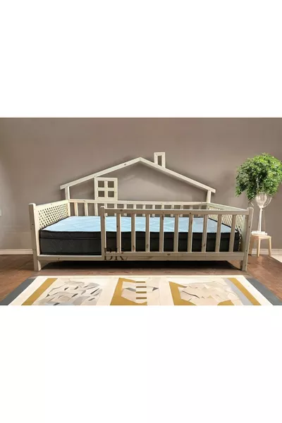 Deluxe Natural Wood Montessori Baby and Child Bed