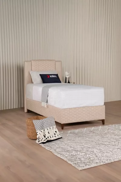 Orthopedic Storage Bed Cream (HEADBOARD AND MATTRESS NOT INCLUDED)