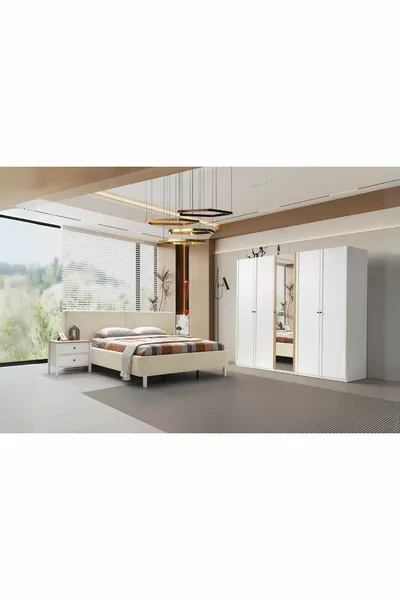 Mony White 5 Kapılı Yatak Odası Takımı