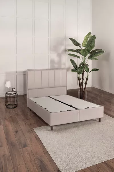 Premium Gold Therapy Beige Triple Set Bed Base Headboard Mattress
