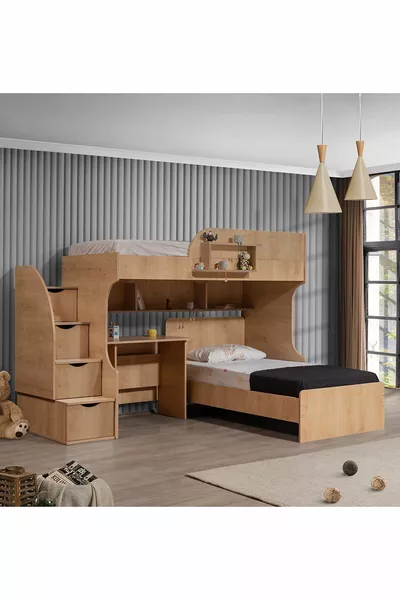 Ranza, Aura Ranza Letto a Castello Tavolo 2 Materassi Comfort