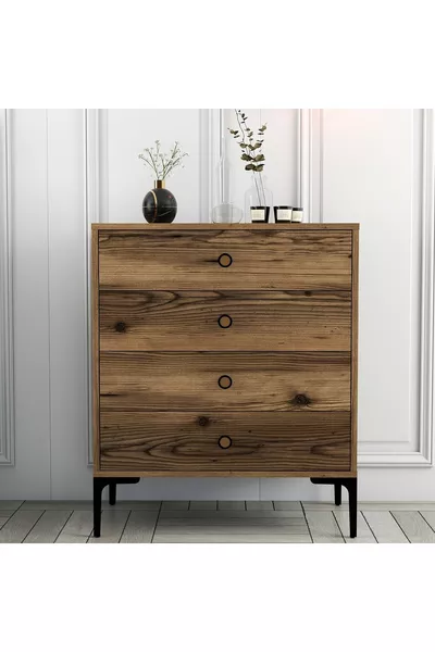 Variant Lisbon 4-Drawer Dresser - Walnut