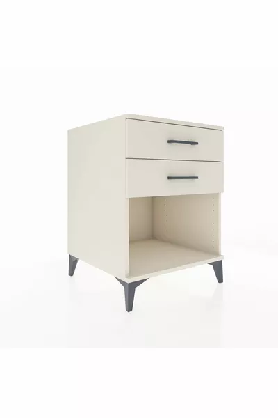 Comodino Kronos 2 Cassetti Pietra di Luna-Pietra di Luna