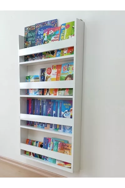 4-Shelf X Cm Montessori Bookshelf Educational Children's Bookshelf White