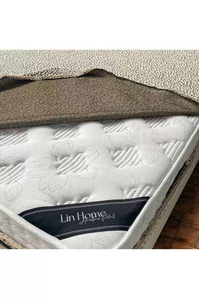 Housse de lit Flora avec fermeture éclair, protège-matelas & matelas, fermeture éclair sur 3 côtés