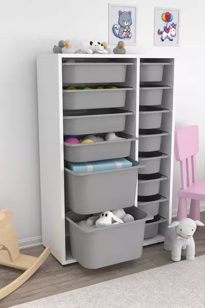 Rine Сива многофункционална играчка с кош