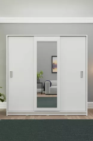 Armoire coulissante blanche 