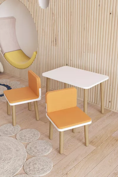 Table pour enfants effaçable-activité-Table de travail pour enfants avec 2 chaises et housses