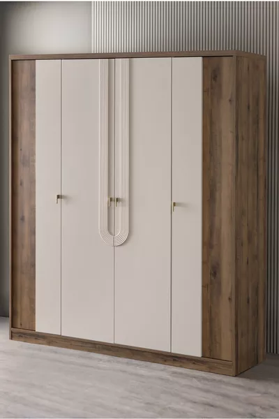 Wardrobe, Megan 4-Door Closet