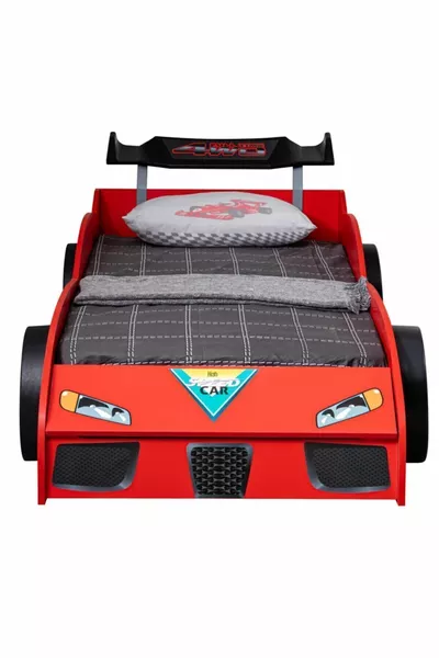 Car Bed, Speedy Bed with Storage and Canopy - Red