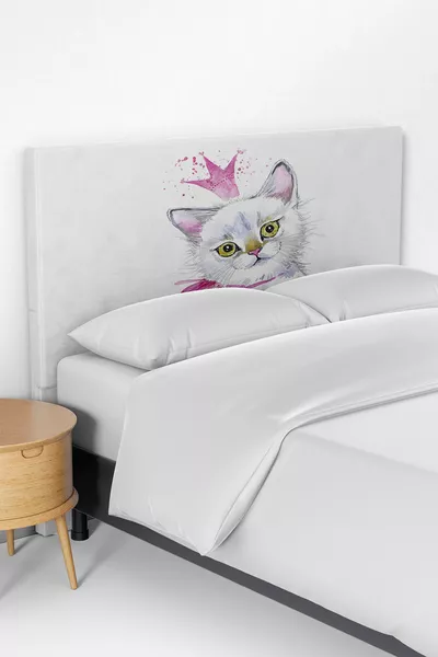 Katzenmuster Kinderbett Kopfteilbezug
