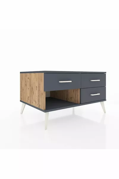 Commode Kronos à 3 tiroirs Pin-Anthracite