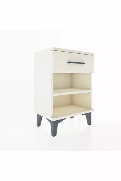 Arges Comodino a Una Mensola con Un Cassetto Azzurro-Sabbia