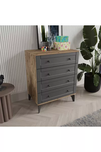 TOPRAK 4-Drawer Dresser - MDF Front