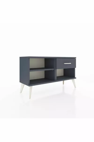 Arges Dresser Single Shelf Single Drawer Anthracite-Anthracite