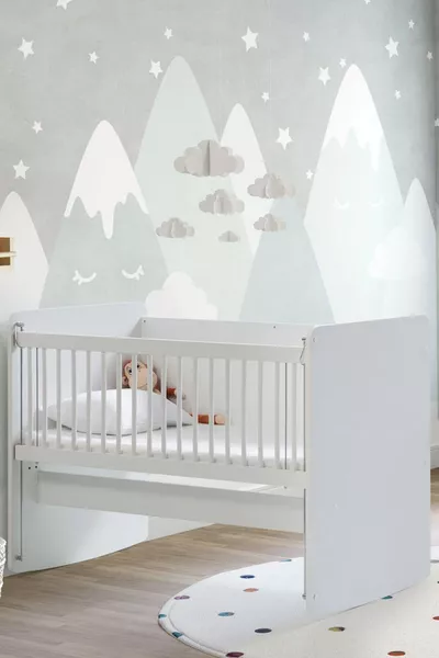 Schaukelbares Feststehendes Babybett für Mütter - Babybett - Reisebett - Weiß - Cm - 