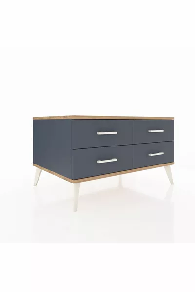 Kronos Ladekast 4 Planken Antraciet-Ceder/Antraciet