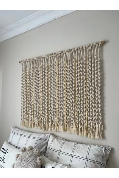 Macrame headboard/bed headboard/macrame wall hanging