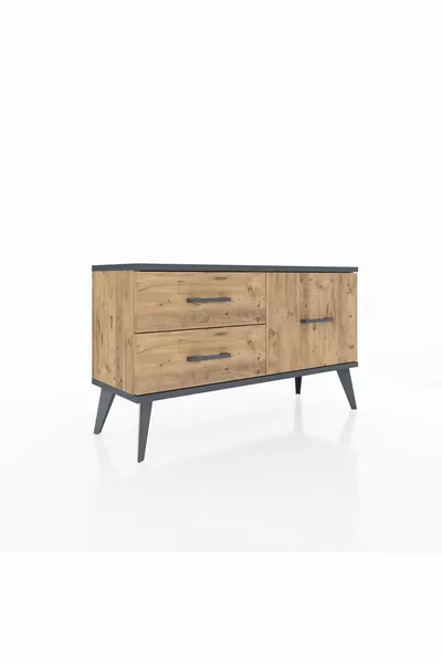 Arges Dresser 3-Shelf Pine-Anthracite/Pine