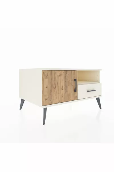 Kronos Dressoir 2 Planken Met 1 Lade En 1 Deur Agaatkrijt-Den/Agaatkrijt