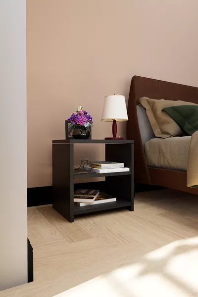 Comodino Eco Tavolino Laterale Decorativo Antracite