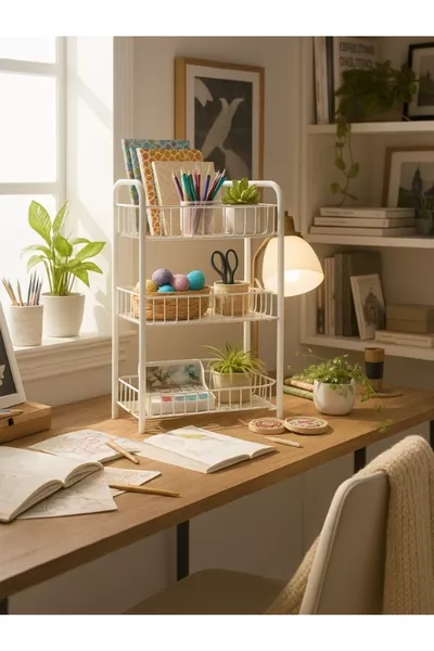 Bibliothèque pour Enfants en Métal - Organisateur - Modèle de Bibliothèque Décoratif et Élégant - Range-Livres