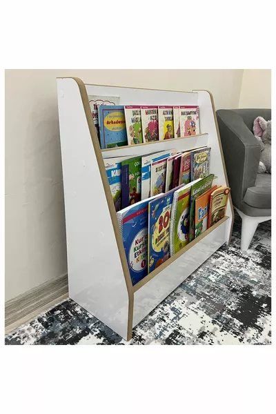 Melis 3-Shelf Bookcase - Baby Children Playroom Melis 3-Shelf Montessori Bookcase