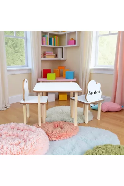 Kids Table and 2 Chair Set Activity Table Children's Furniture Study Table Chair