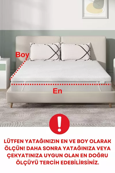 Materasso Visco Ortopedico con Copertura Lavabile e Elastici, Proteggi Materasso, Topper per il Sonno