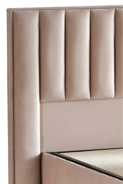 Hades Testiera Letto Matrimoniale - Testiera di Lusso in Tessuto Babyface Crema