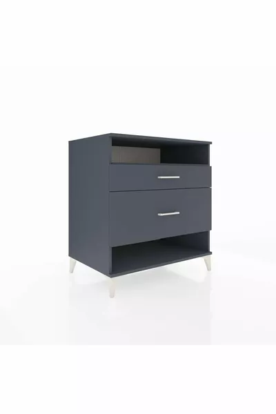 Kronos Dressoir Enkel Plank 2 Laden Antraciet-Antraciet