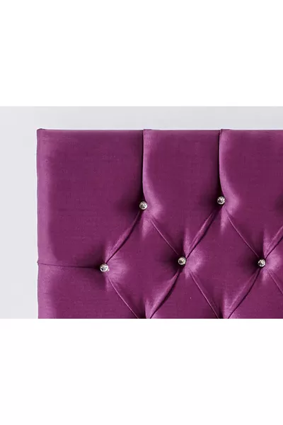 Testata del letto singolo Niron Violet - Testata in tessuto viola da  Cm - Testata per rete e struttura del letto
