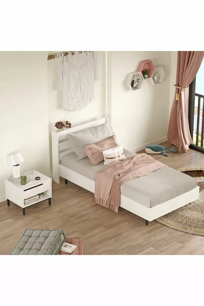 Ocean Youth Bedroom Set 2-Piece White -W