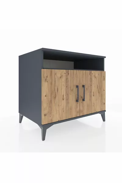 Kronos Dresser 2 Shelves 2 Doors Anthracite-Pine