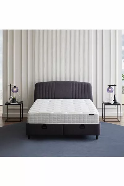 Silver Therapy Bed, Canto Base, Silver Headboard Single 3-Piece Set - Anthracite