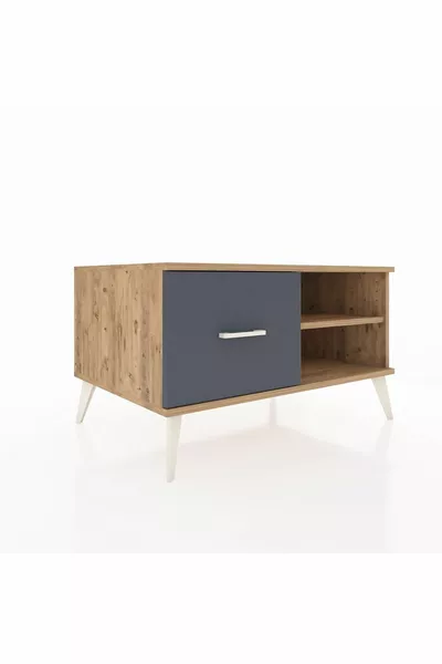 Kronos Dresser Single Shelf Single Drawer Pine-Pine/Anthracite