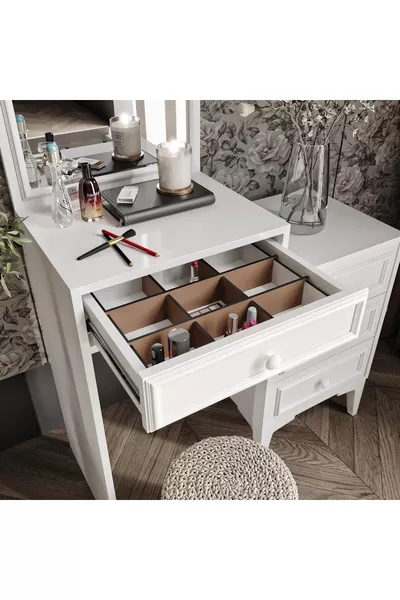 Stella Country Stile Tavolo da Trucco con Specchio - Completamente in MDF di Prima Qualità
