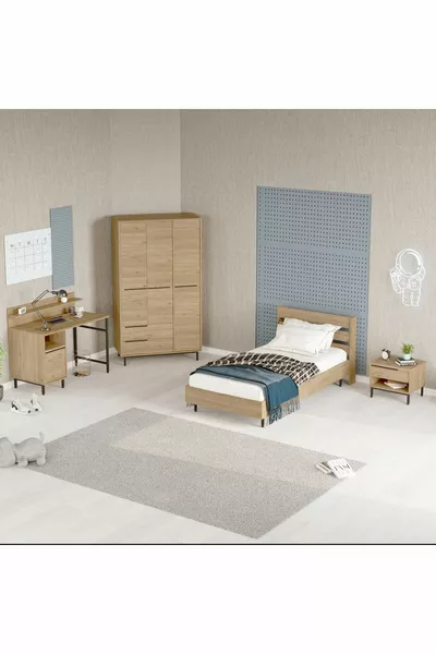 Ensemble de chambre pour bébé Leena 4 pièces avec panier -S