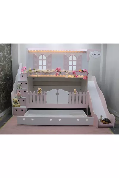 LETTO A CASTELLO PER BAMBINI CON SCIVOLO ALAÇATI