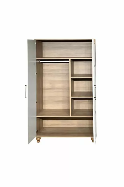 Armadio MDF a 2 Ante di Alta Qualità Sicilia | Rivestimento Rehau | Piedini in Faggio