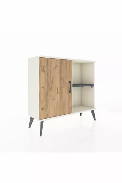 Arges Şifonyer 2 Raflı Tek Kapaklı  Aytaşı-Çam/Antrasit