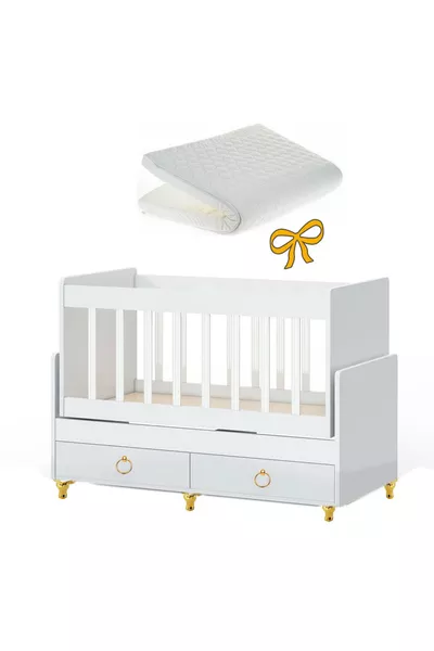 Minigold Schaukelfunktion und Beistellbett für Babys mit Geschenk