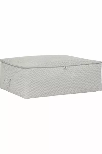 Home Textile Large Gray Herringbone Under-Bed Storage Bag  x  x  cm