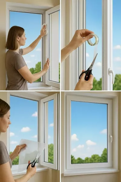 Çift Kanat Pratik Sineklik, 1, m x 1.5 m Tül, Kapı & Pencere Uyumlu, 5,5 m Yapıştırma Bantlı (2 Ad